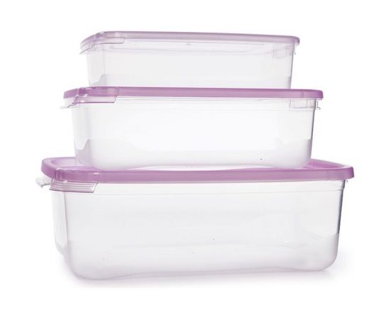 Комплект прямоугольных контейнеров для СВЧ ПОЛИМЕРБЫТ КАСКАД 0.7 л, 1.2 л, 2.2 л 3 шт 4359003 – изображение 3