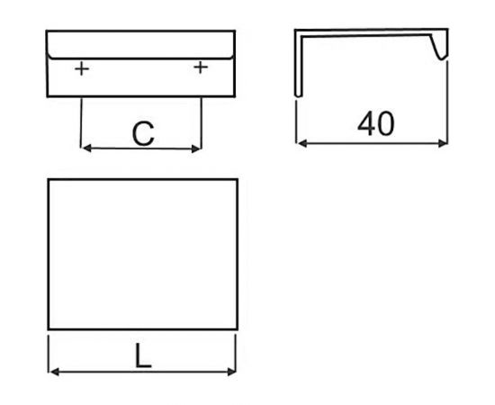Алюминиевая мебельная ручка GTV HEXI 320мм/360мм, антрацит UA-HEXI-320-60 – изображение 3