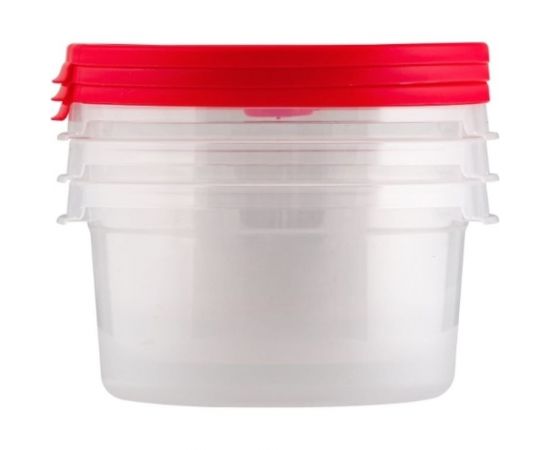 Комплект контейнеров Полимербыт СМАЙЛ 3 шт, круглые, с клапаном, 0.4 л, свч 435200100 – изображение 3