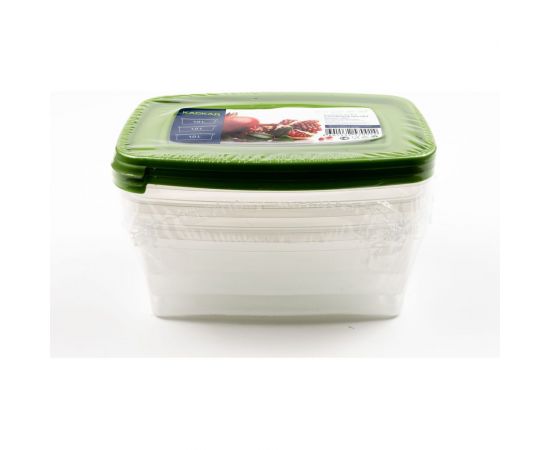 Комплект прямоугольных контейнеров ПОЛИМЕРБЫТ КАСКАД-2 3шт, 1.0л СВЧ 4357001 – изображение 4