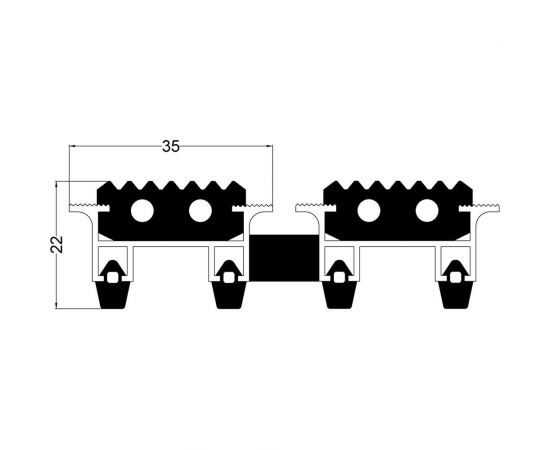 Грязезащитная придверная решетка ООО ПК ЦентрВход Эксперт резина, размер 390x590 мм 731EX001 – изображение 4