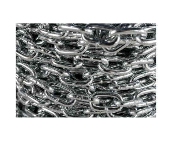 Короткозвенная цепь Зубр DIN 766 оцинкованная сталь, d=5мм, L=45м 4-304050-05 – изображение 4