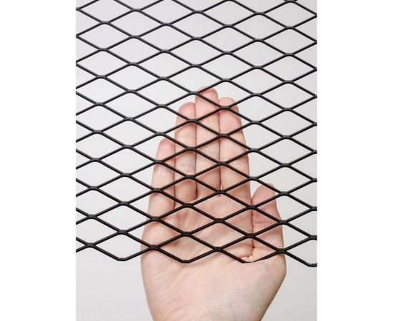 Cетка ПВЛ просечно-вытяжная стальная неокрашенная лофт Фабрика сеток ""Железный слон"" ячейки 19x19 мм, перемычка 1.5x2 мм, рулон 1.25x2 м PVS000020-2 – изображение 4