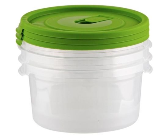 Комплект контейнеров Полимербыт СМАЙЛ 3 шт, круглые, с клапаном, 0.4 л, свч 435200100 – изображение 5