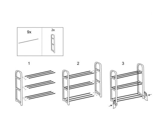Полка для обуви HOMSU 3 яруса HOM-1124 – изображение 6