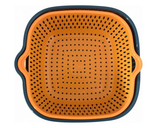 Дуршлаг МУЛЬТИДОМ Дабл NEW с миской размер 22,5x20x8 см, объем 2000 мл VL11-122 