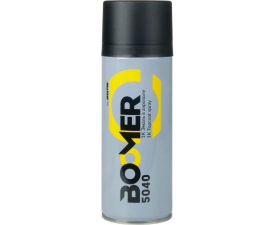 Аэрозольная краска BOOMER 1К цвет черный матовый, 0.4 л 5040 black mat 
