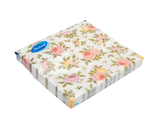 Салфетки бумажные 33x33 Бутоны 2слоя 20листов Лилия 5287 