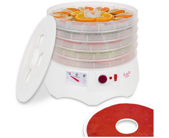 Сушилка для овощей и фруктов Мастерица efd-0502vm 5 прозрачных поддонов + 1 поддон для пастилы 00-00044764 