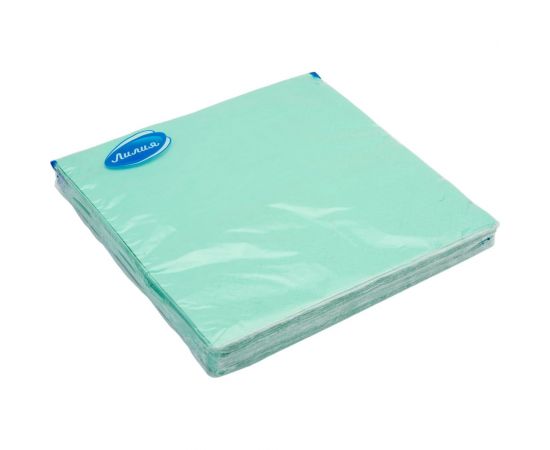 Салфетки бумажные 33x33 Бирюзовый 2слоя 20листов Лилия 841 