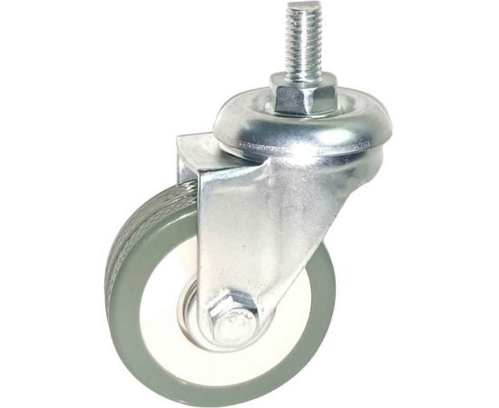 Поворотное колесо Brante 50 мм, на штыре, серая резина 104212 