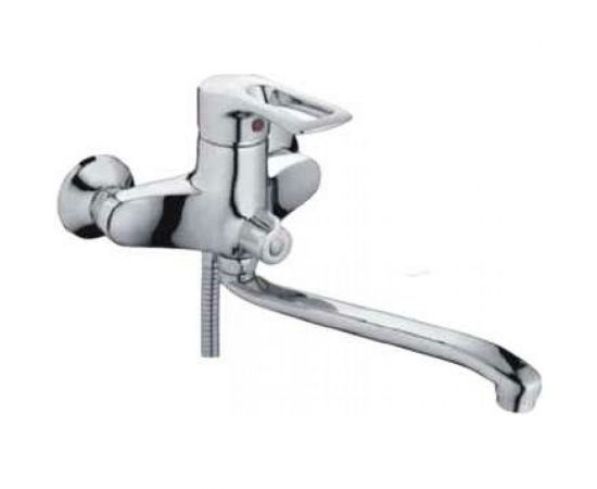 Смеситель для ванны MYNAH поворотный плоский излив, длиной 400 мм, латунь M2222 