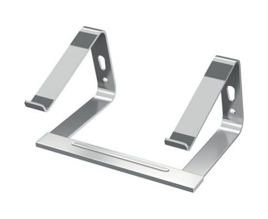 Подставка для ноутбука BRAUBERG Solid алюминиевая, нескользящая, 295х255 мм 513618 