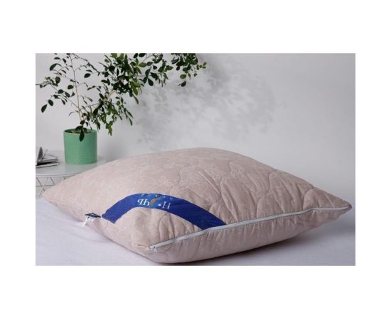 Стеганая подушка Ночь нежна поплин, верблюжья шерсть, 48x68, компрессионная 4660056144736 