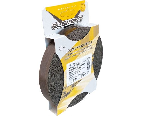 Кромочная меламиновая лента с клеем ELEMENT 19 мм, венге, 20 м 575320 – изображение 2