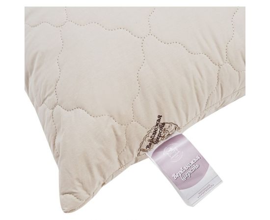 Подушка ООО Ившвейстандартопт Верблюжья шерсть 50x70, упругая, 100% хлопок ПШВ-57о – изображение 2