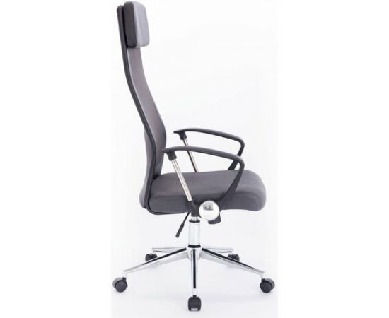 Офисное кресло BRABIX Flight R EX-541, хром, ткань TW, сетка, черное/серое 532518 – изображение 2