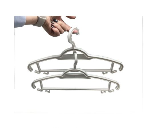 Двухместная поворотная вешалка Осколпласт серая 290-04 – изображение 2