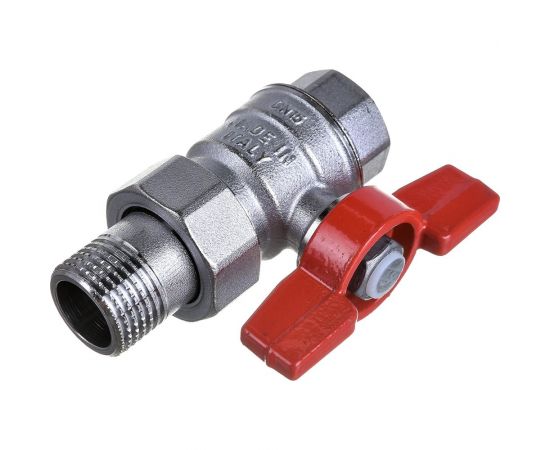 Шаровой кран Giacomini R859, 1/2, ВН, ручка-бабочка, хромированный, с разъемным соединением R859x323 – изображение 2