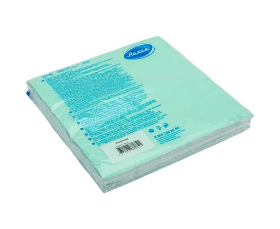 Салфетки бумажные 33x33 Бирюзовый 2слоя 20листов Лилия 841 – изображение 2