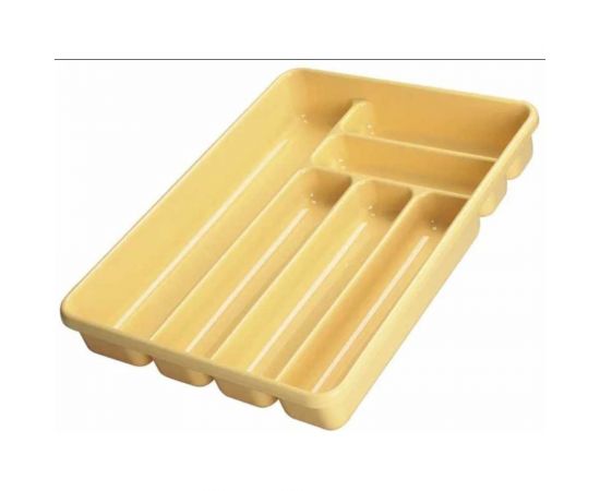 Лоток для столовых приборов COSMOPLAST 6-ти местный, 40x30x6 см, пластик, цвет ассорти 2142 – изображение 3