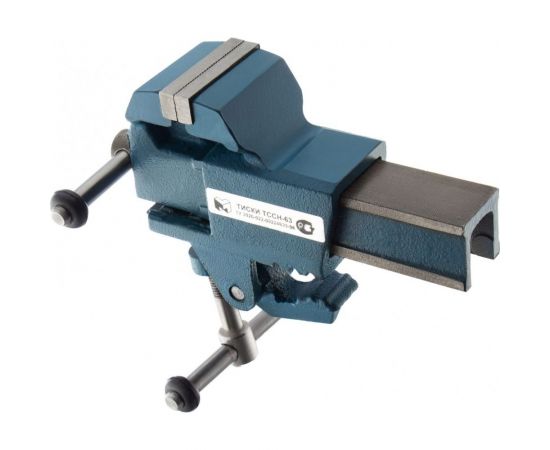 Слесарные тиски 63 мм крепление для стола, винтовой зажим Россия 18660 – изображение 3