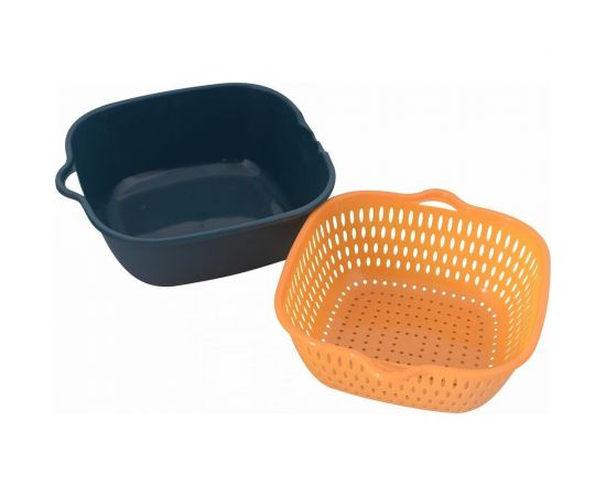 Дуршлаг МУЛЬТИДОМ Дабл NEW с миской размер 22,5x20x8 см, объем 2000 мл VL11-122 – изображение 3