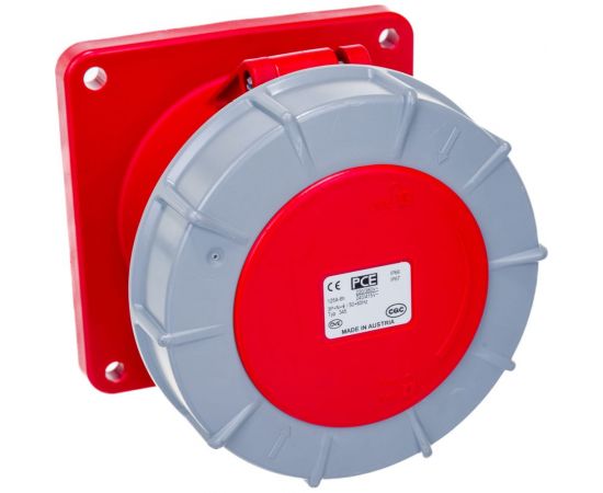 Встраиваемая розетка PCE 125А 400V 3P+N+E IP67 345-6 – изображение 3
