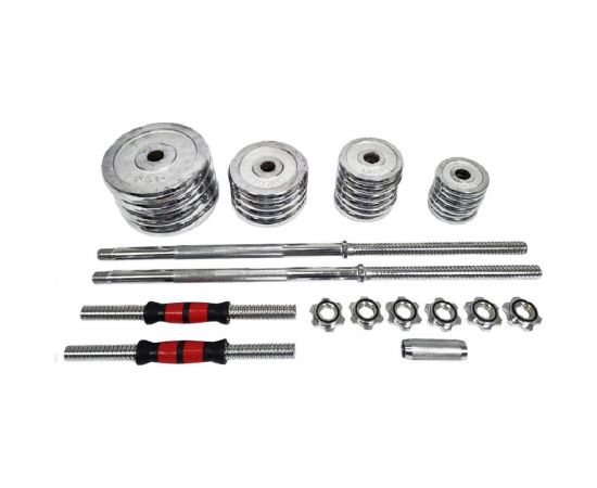 Разборные гантели с грифом URM 50 кг (2шт х 25 кг) B00123 – изображение 3