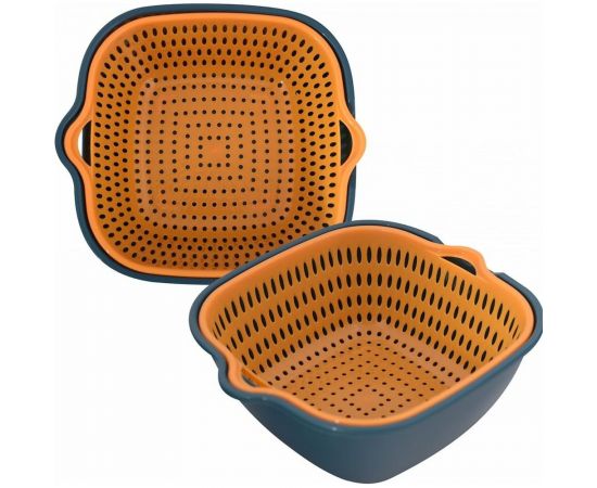 Дуршлаг МУЛЬТИДОМ Дабл NEW с миской размер 22,5x20x8 см, объем 2000 мл VL11-122 – изображение 4