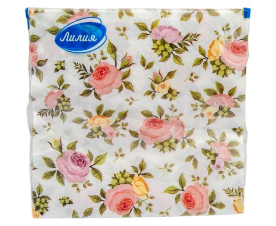 Салфетки бумажные 33x33 Бутоны 2слоя 20листов Лилия 5287 – изображение 4