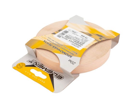 Кромочная меламиновая лента с клеем ELEMENT 19 мм, дуб белый, 20 м 575370 – изображение 4