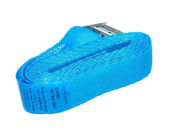 Стяжной ремень с пружинным замком UVE 3 метра, 25мм, RS-25-400-3-blue – изображение 4