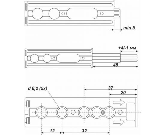 Упор-защелка фасада Brante Push-to-Open с толкателем и магнитом сталь 107191 – изображение 4