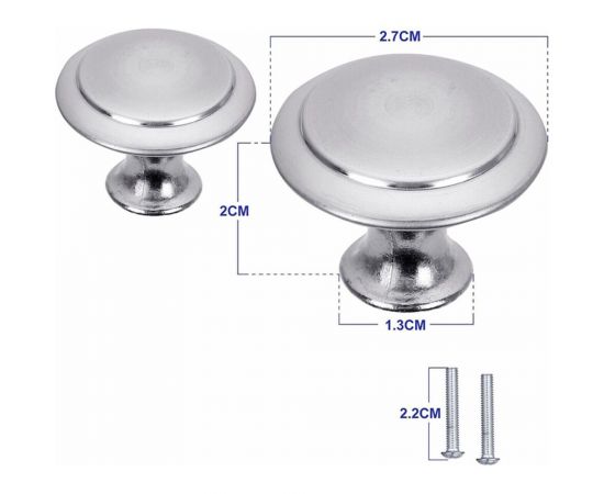 Ручка-кнопка Brante br906 серебро 606716 – изображение 4