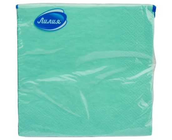 Салфетки бумажные 33x33 Бирюзовый 2слоя 20листов Лилия 841 – изображение 4