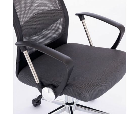 Офисное кресло BRABIX Flight R EX-541, хром, ткань TW, сетка, черное/серое 532518 – изображение 6