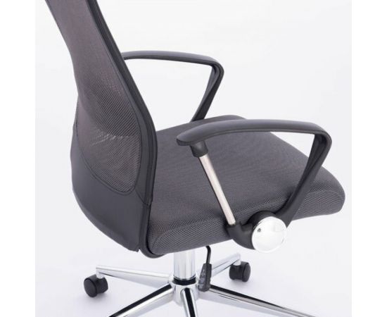 Офисное кресло BRABIX Flight R EX-541, хром, ткань TW, сетка, черное/серое 532518 – изображение 7