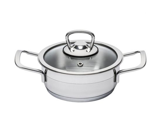 Кастрюля КАТЮША София нержавеющая сталь, 14x06 см, 0,7 л, стеклянная крышка 9920-070-0 