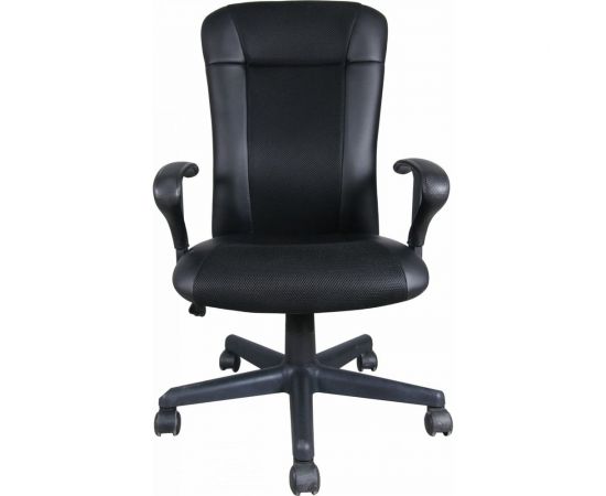 Компьютерное офисное кресло BRABIX Optima MG-370, с подлокотниками, эко кожа, ткань 531580 