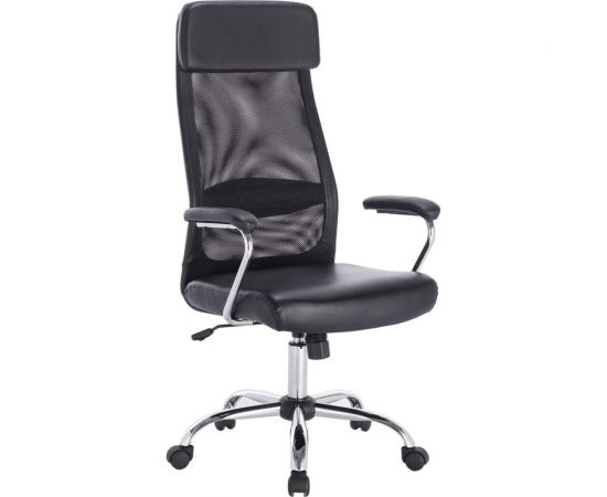 Компьютерное офисное кресло руководителя BRABIX Flight EX-540, с подлокотниками, хром, сетка 531850 