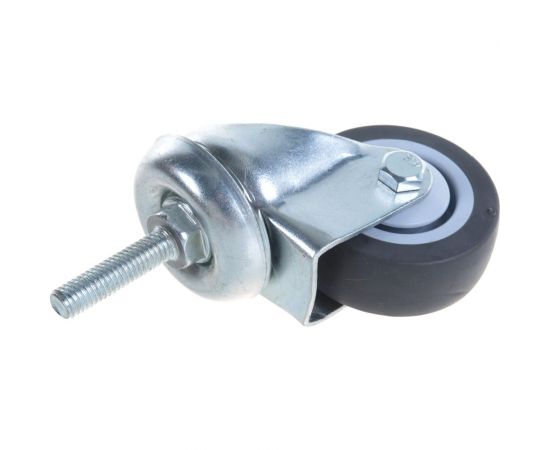 Поворотное колесо Brante 50 мм на штыре М8 серая резина NF-0123 104950 