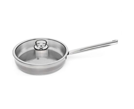 Сковорода Катюша София нержавеющая сталь 26 см, стекл. крышка, арт.29910-260-0 