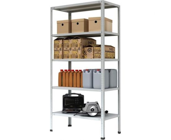 Металлический стеллаж Cobalt p мс 245 с 5-ю полками, 1000x400x2000 125433 – изображение 2