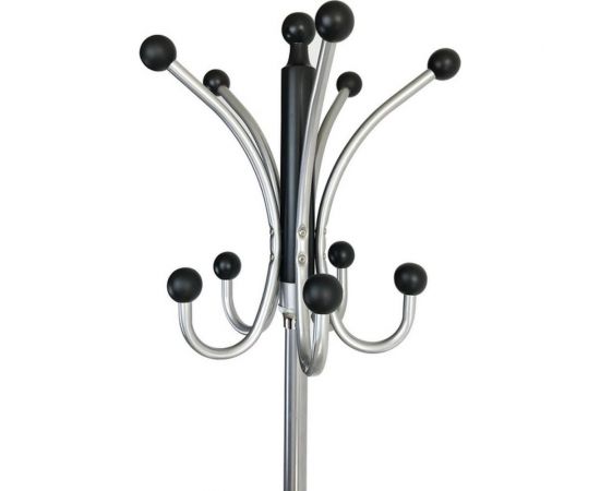 Вешалка-стойка BRABIX CR-8342 металл, 5+4 крючка, цвет черный 606439 – изображение 2