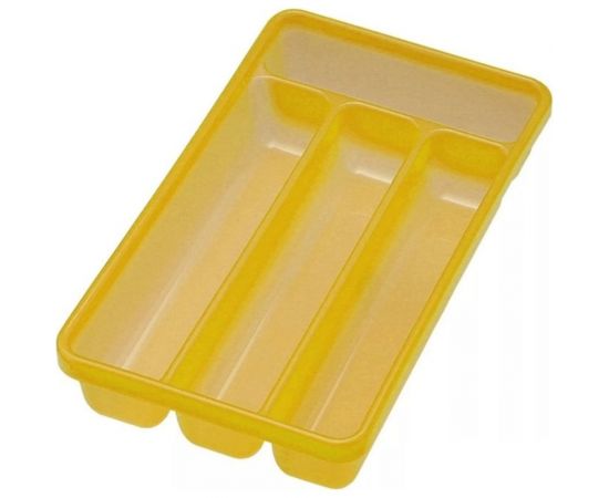 Лоток для столовых приборов COSMOPLAST 4-х местный, 31x18x4.5 см, пластик, цвет ассорти 2014 – изображение 2