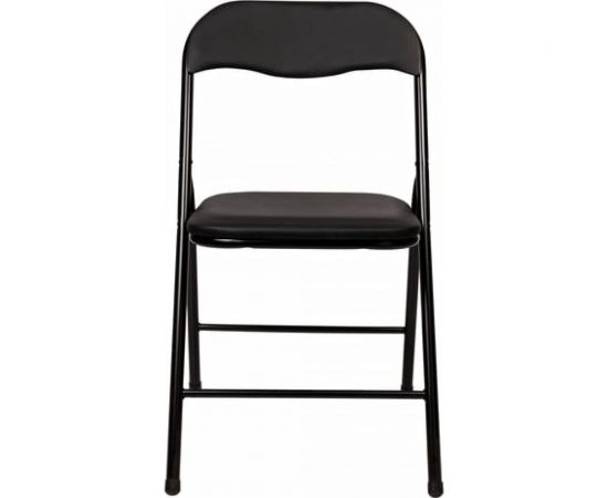 Складной стул для дома и офиса BRABIX Golf CF-007 черный каркас, кожзам черный, 531565 – изображение 2