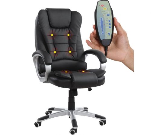 Офисное кресло BRABIX Comfort Ms-003 6 массажных модулей, экокожа, черное 532521 – изображение 2