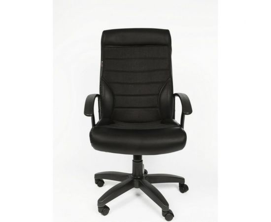 Кресло Easy Chair VTEChair-639 TPU ткань кожзам, черный/черный, пластик 686732 – изображение 2