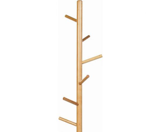 Вешалка-стойка BRABIX CR-1906 на мраморном диске, металл белый / дерево бук 606440 – изображение 3